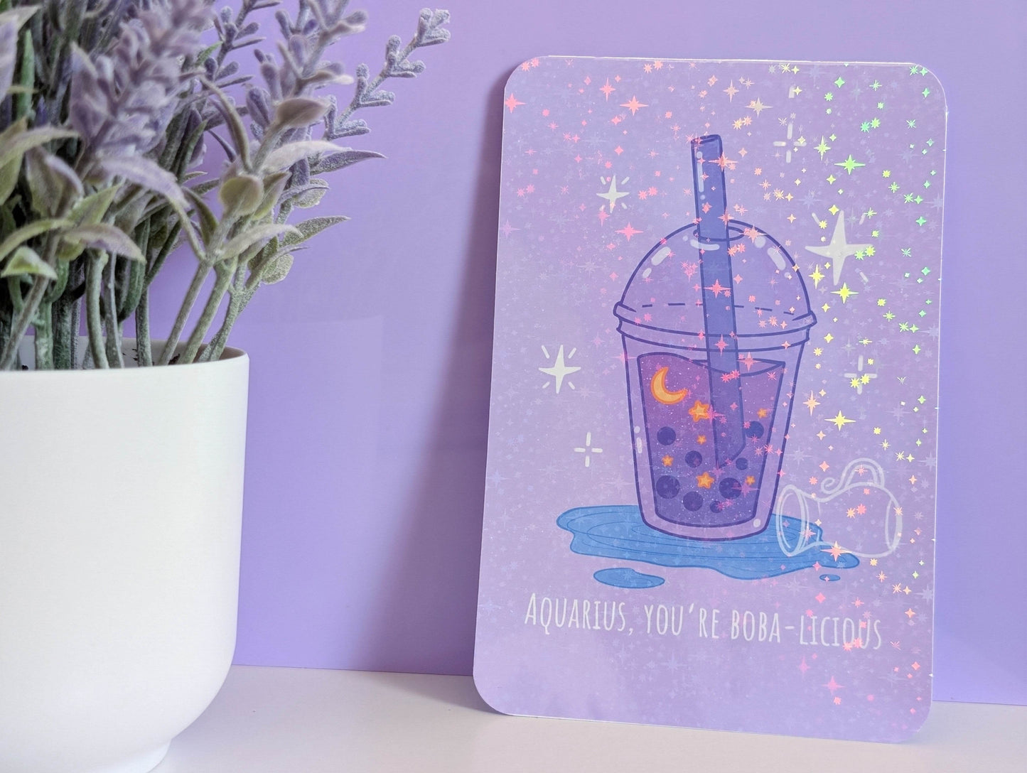 Aquarius Boba Art Print - IllustratingChristy