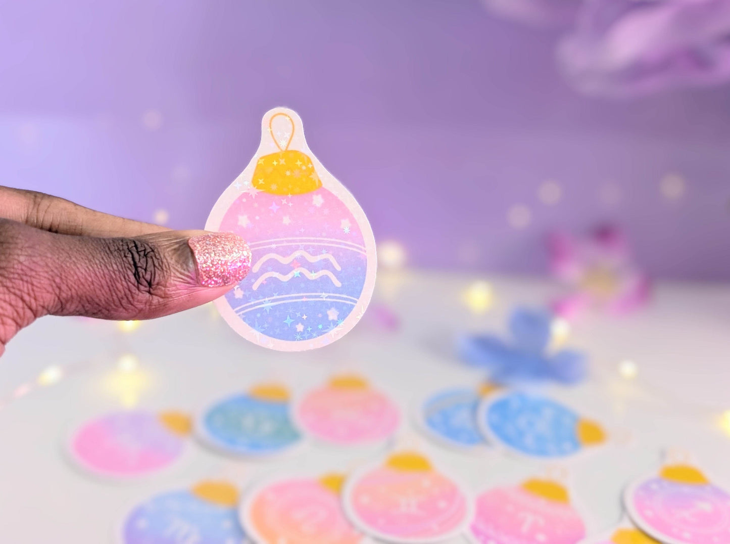Aquarius Ornament Sticker - IllustratingChristy