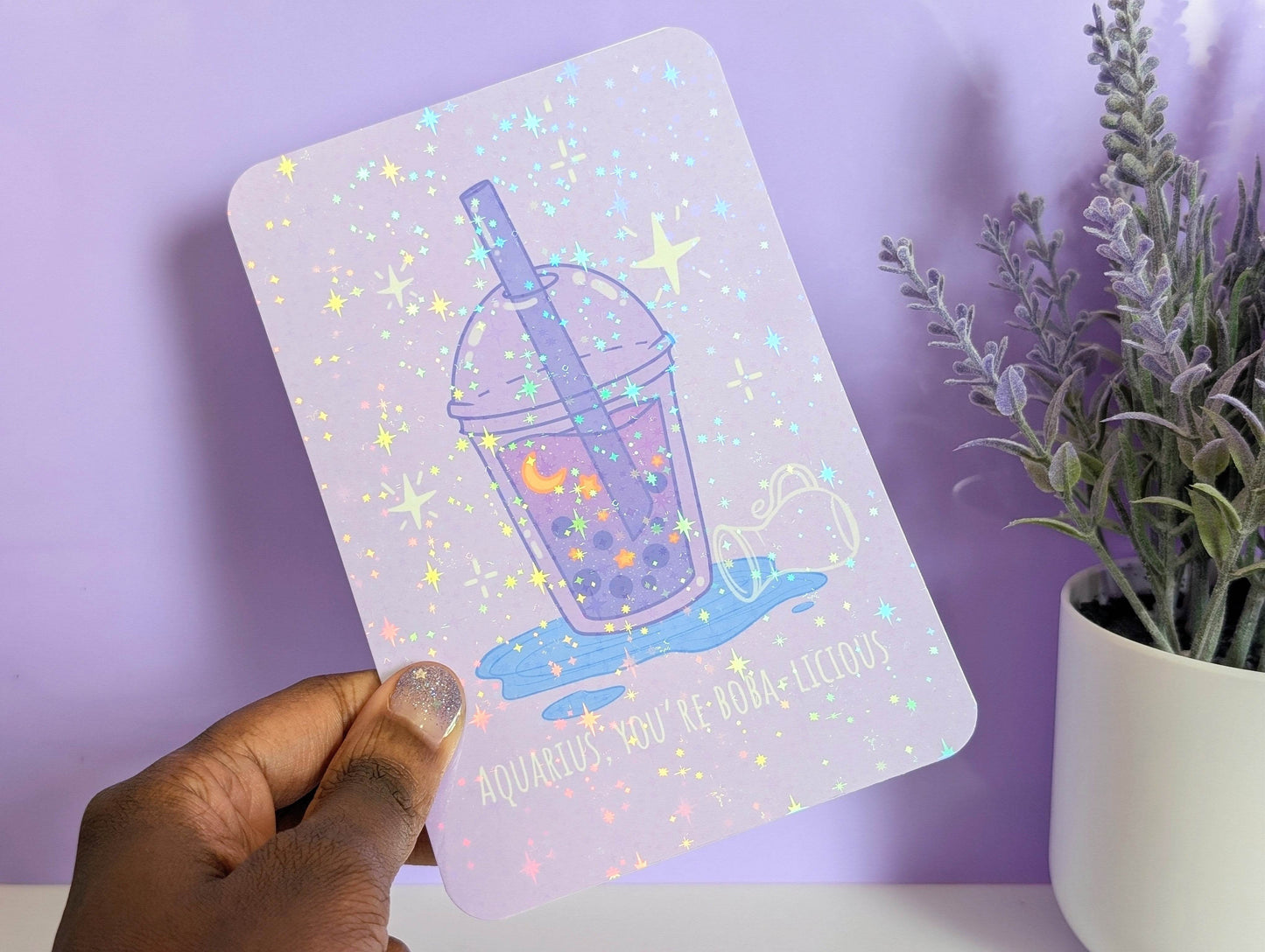 Aquarius Boba Art Print - IllustratingChristy