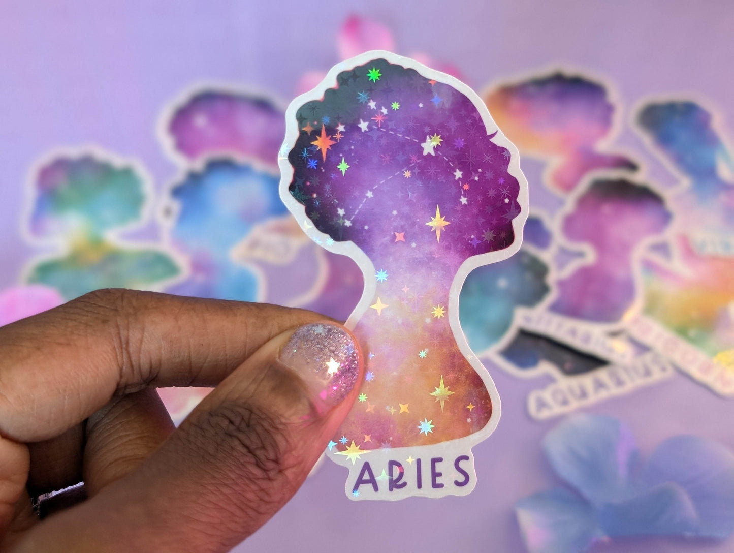 Aries Galaxy Sticker - IllustratingChristy