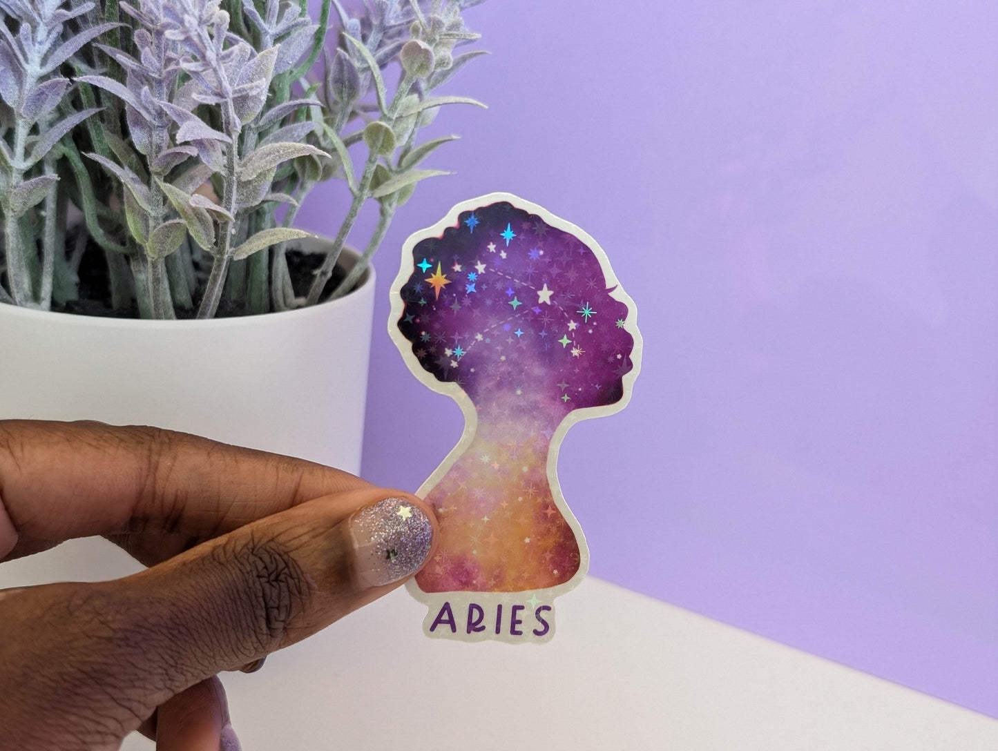 Aries Galaxy Sticker - IllustratingChristy