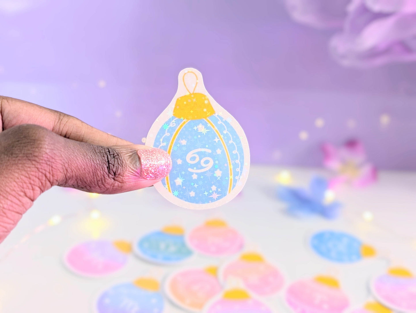 Cancer Ornament Sticker - IllustratingChristy