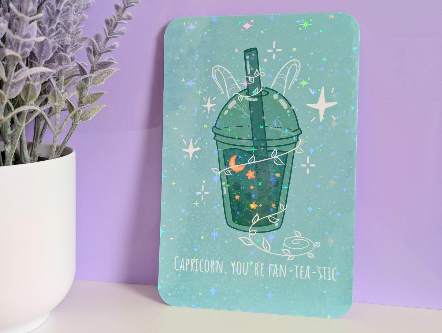 Capricorn Boba Art Print - IllustratingChristy