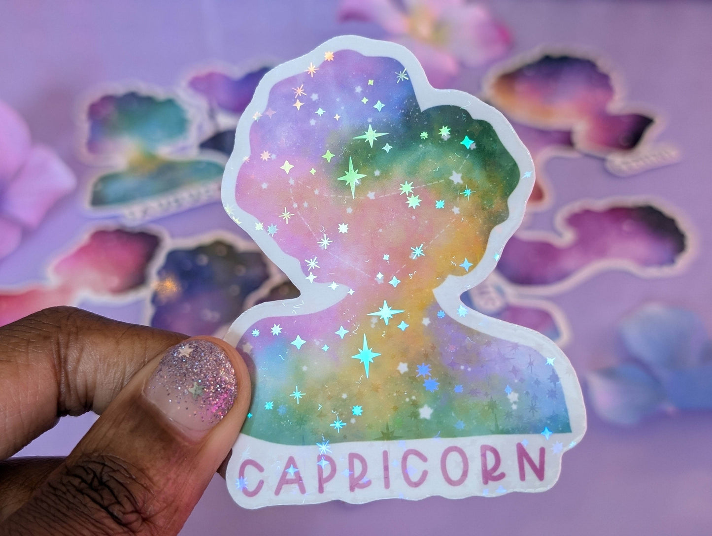 Capricorn Galaxy Sticker - IllustratingChristy