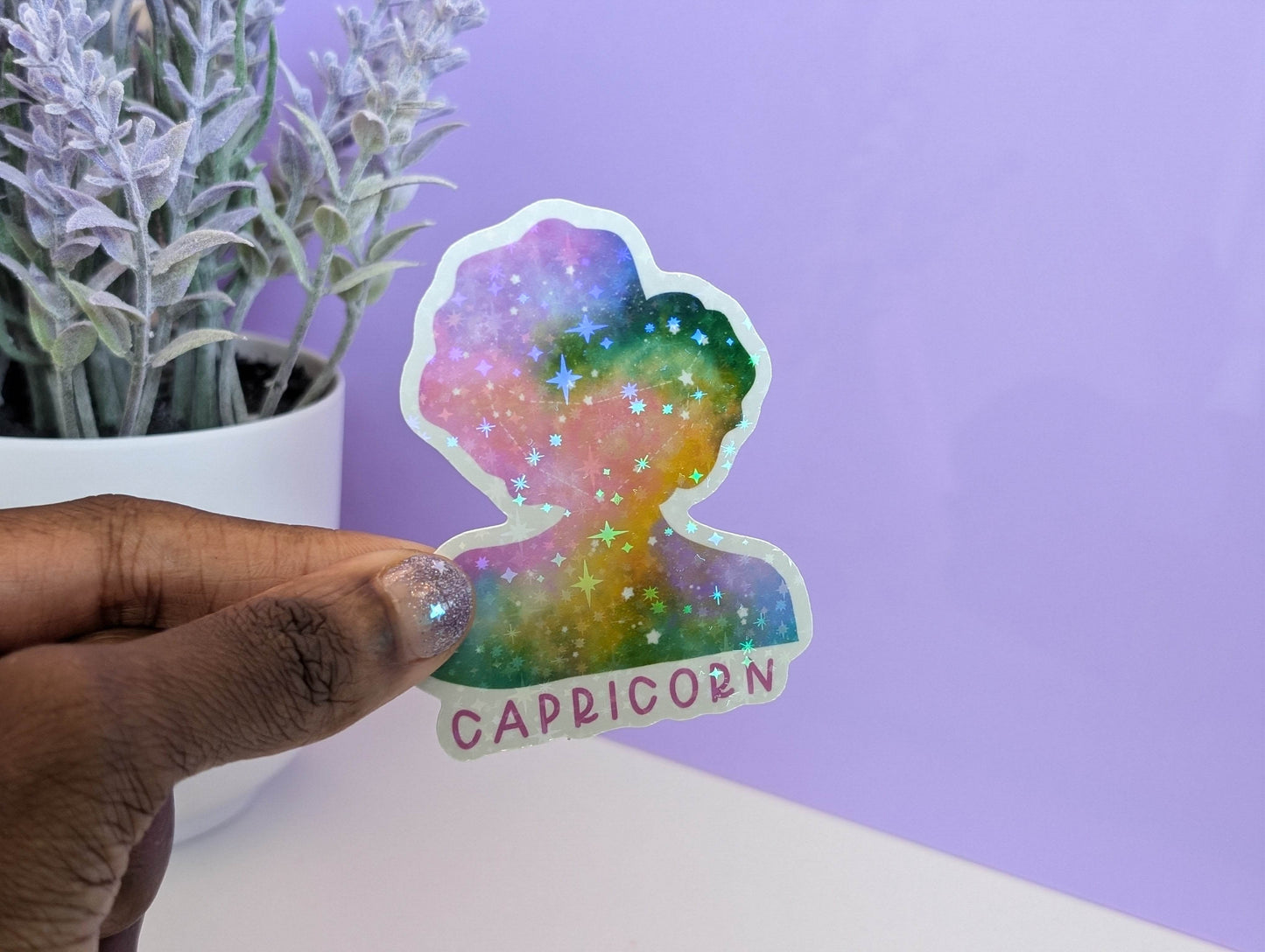 Capricorn Galaxy Sticker - IllustratingChristy
