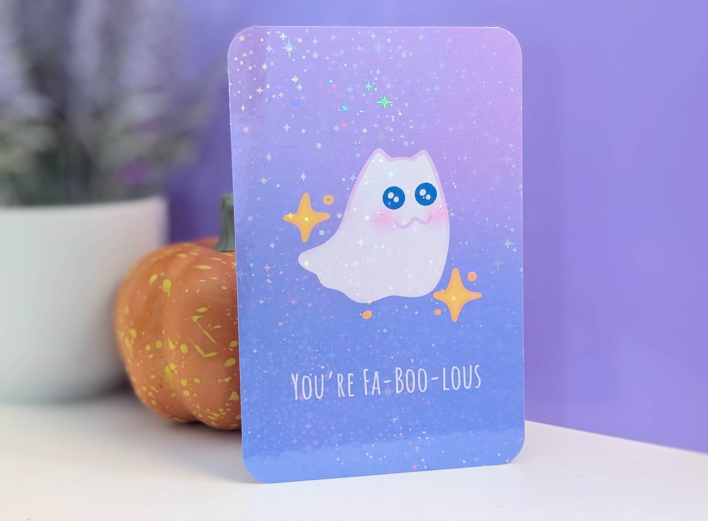 Fa-BOO-lous Ghost Art Print - IllustratingChristy