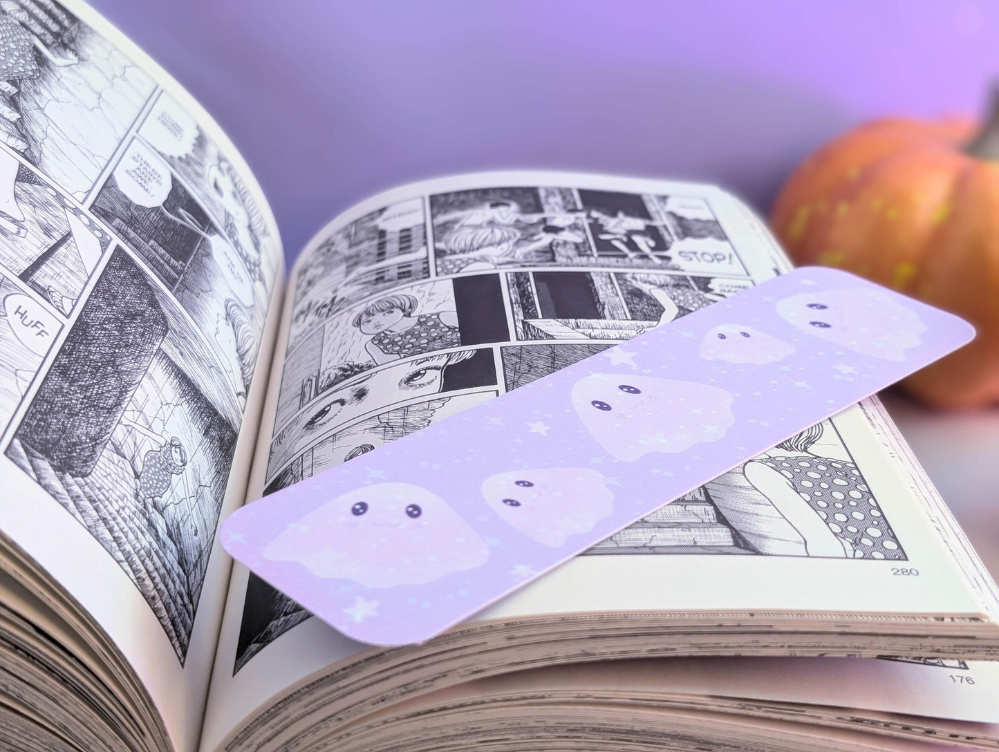 Galactic Ghost Bookmark - IllustratingChristy