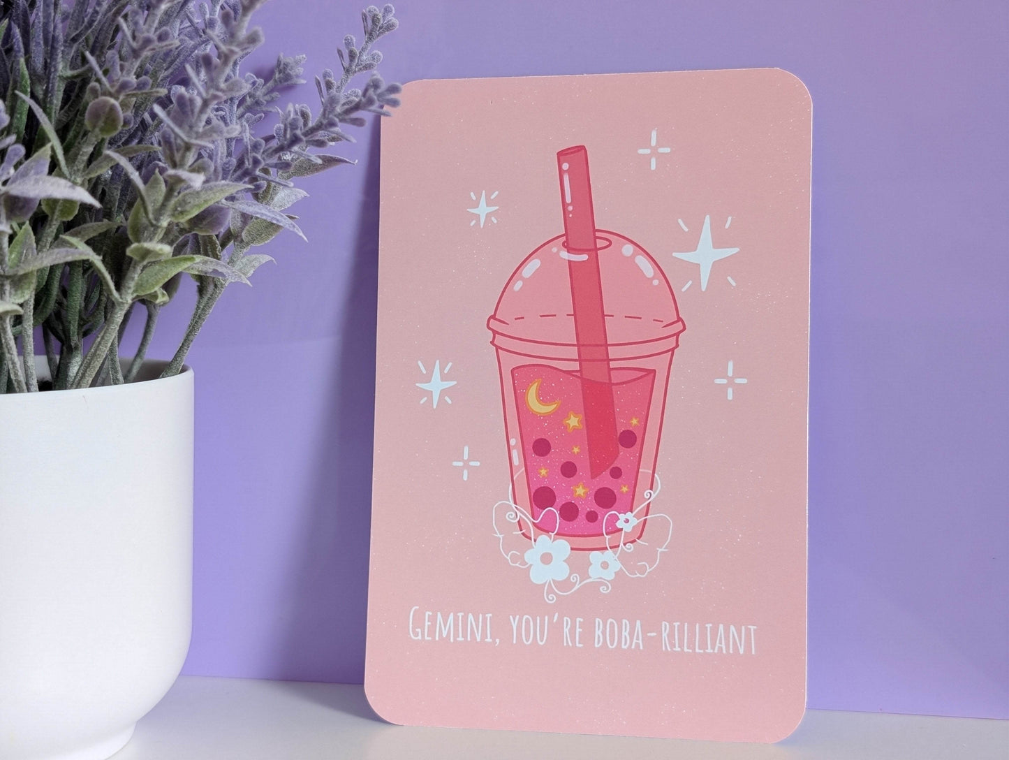 Gemini Boba Art Print - IllustratingChristy