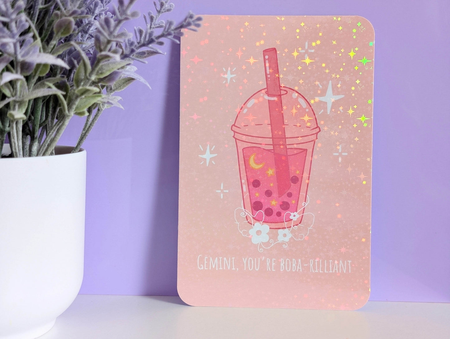 Gemini Boba Art Print - IllustratingChristy