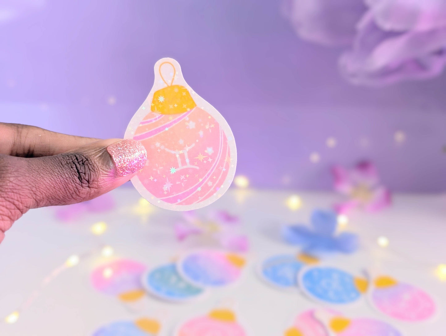 Gemini Ornament Sticker - IllustratingChristy