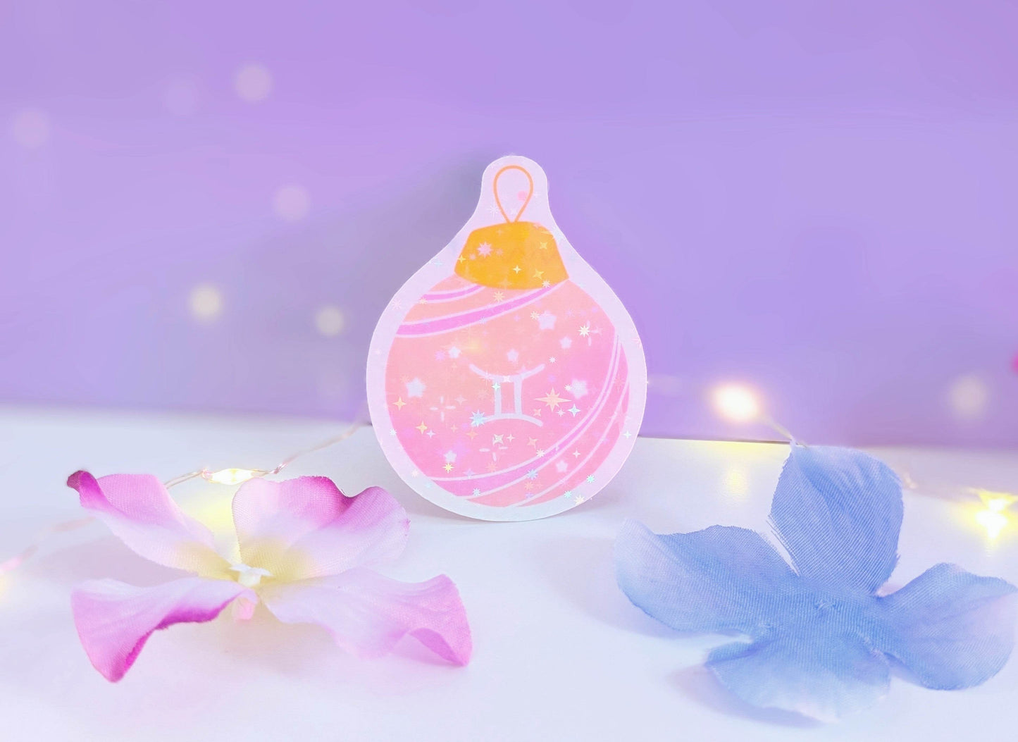 Gemini Ornament Sticker - IllustratingChristy