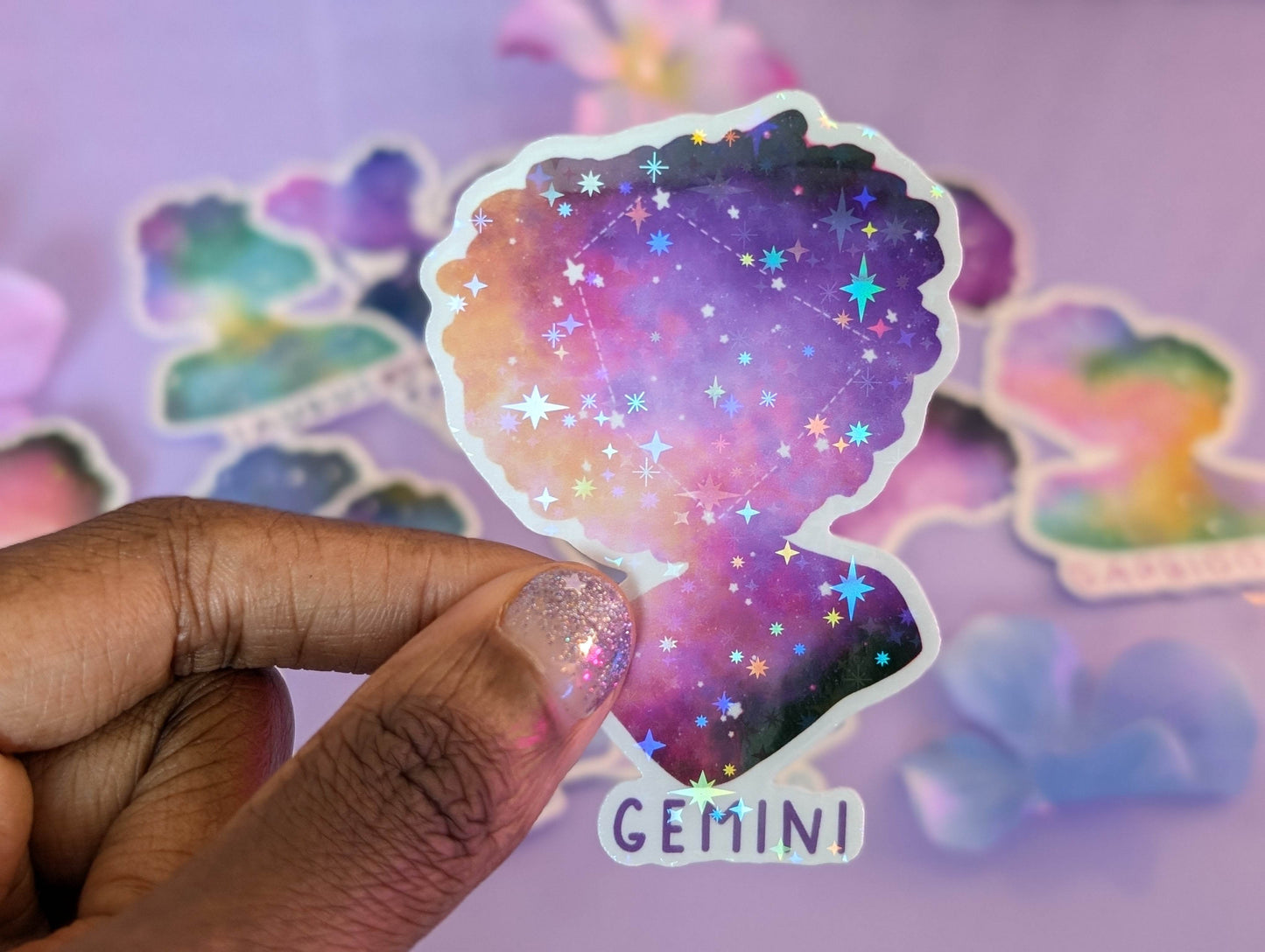 Gemini Galaxy Sticker - IllustratingChristy