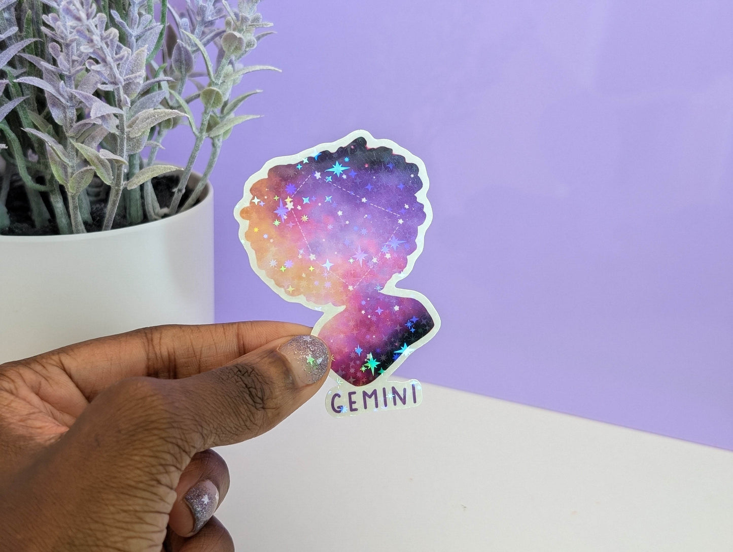 Gemini Galaxy Sticker - IllustratingChristy