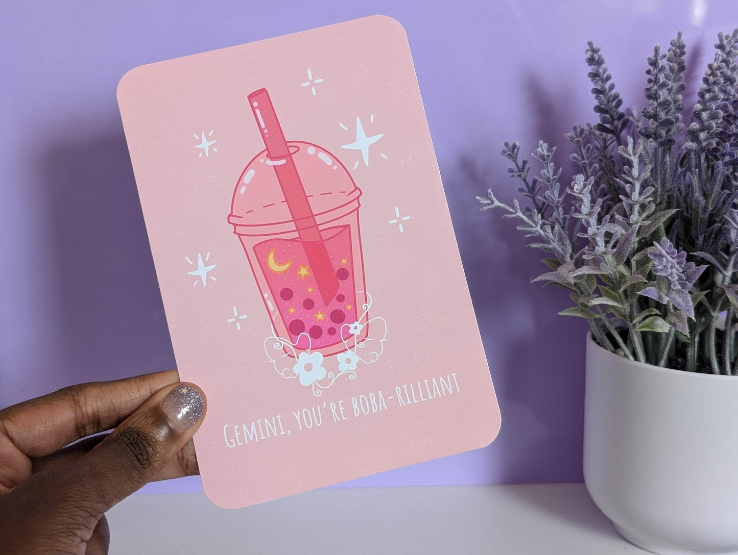 Gemini Boba Art Print - IllustratingChristy