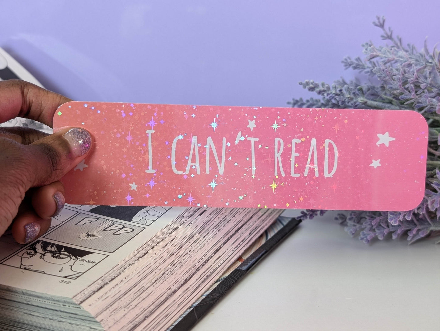 I Can't Read Bookmark - IllustratingChristy