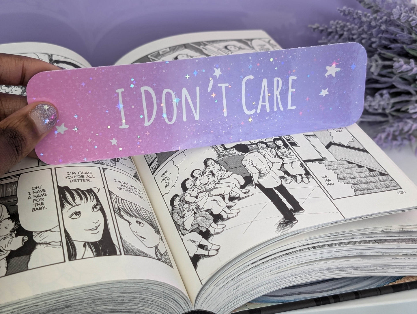 I Don't Care Bookmark - IllustratingChristy