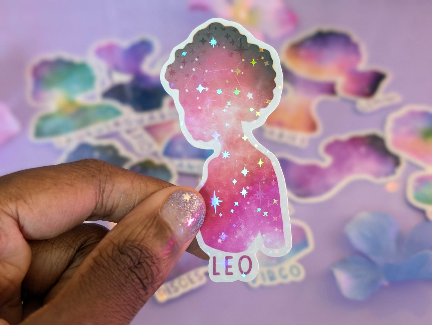 Leo Galaxy Sticker - IllustratingChristy
