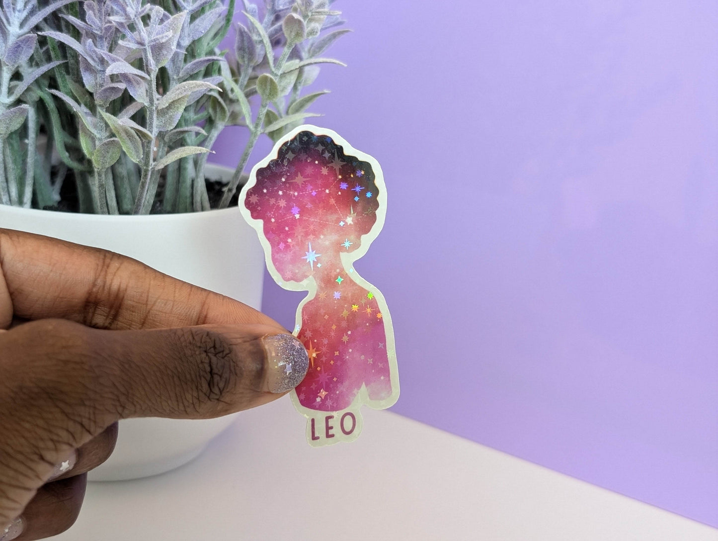 Leo Galaxy Sticker - IllustratingChristy