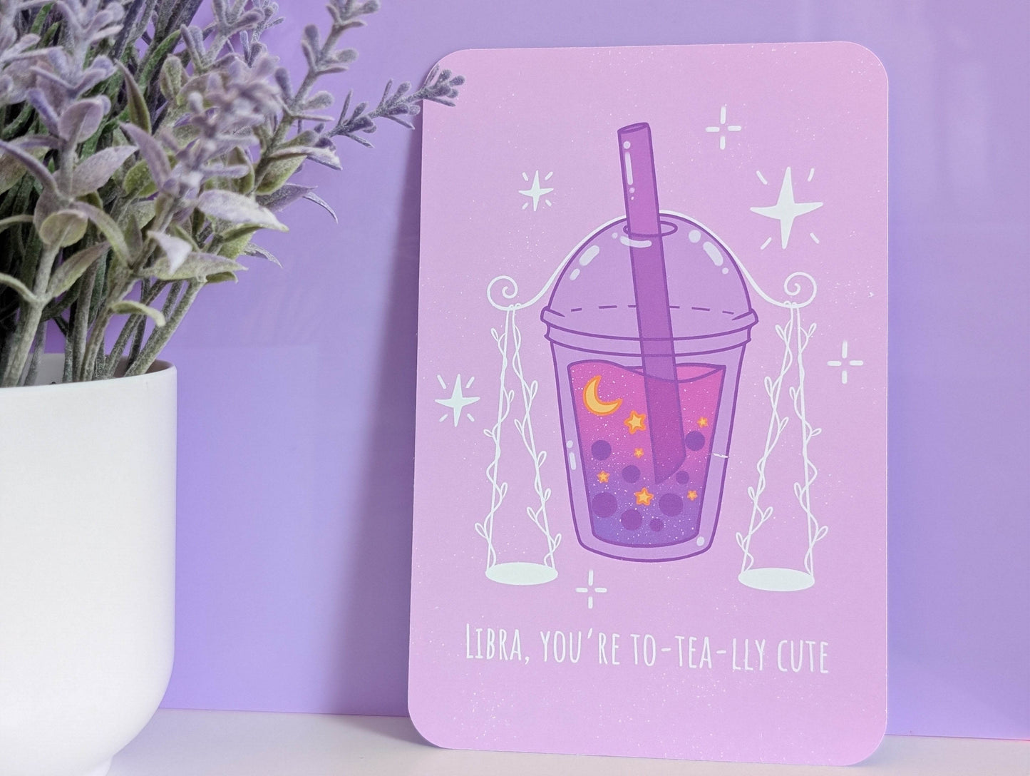 Libra Boba Art Print - IllustratingChristy