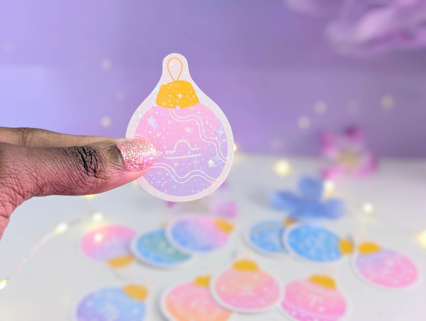 Libra Ornament Sticker - IllustratingChristy