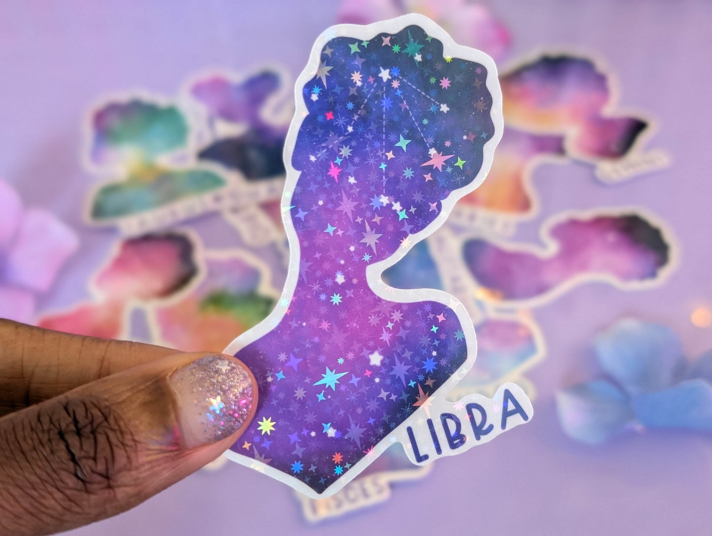 Libra Galaxy Sticker - IllustratingChristy