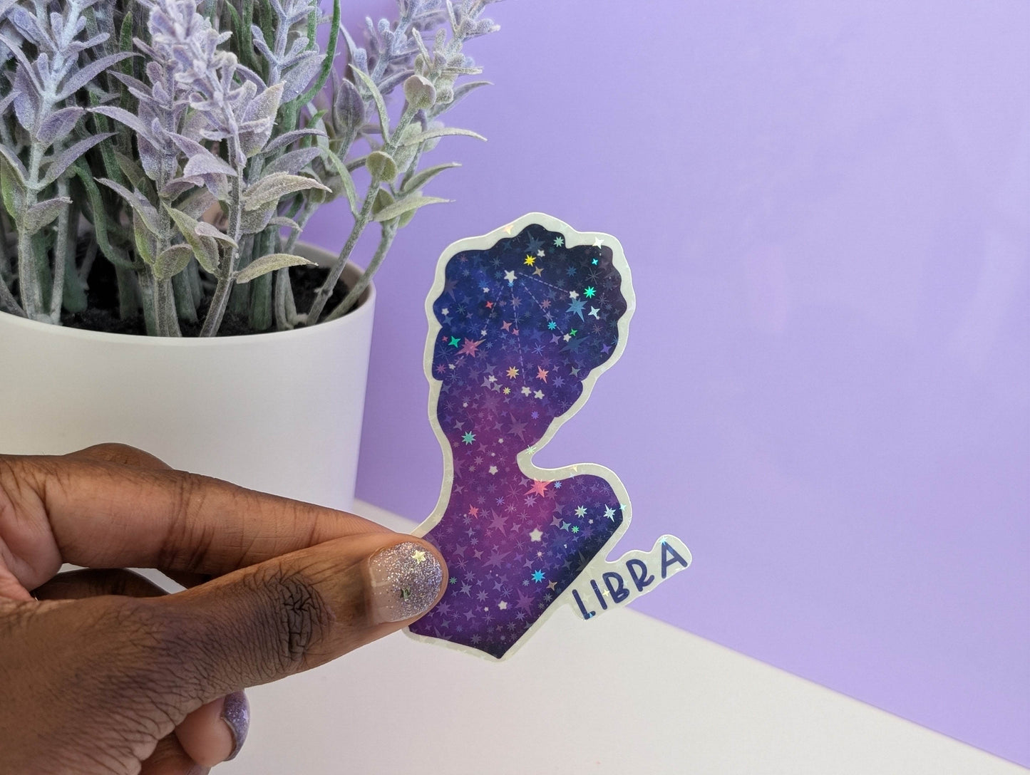 Libra Galaxy Sticker - IllustratingChristy