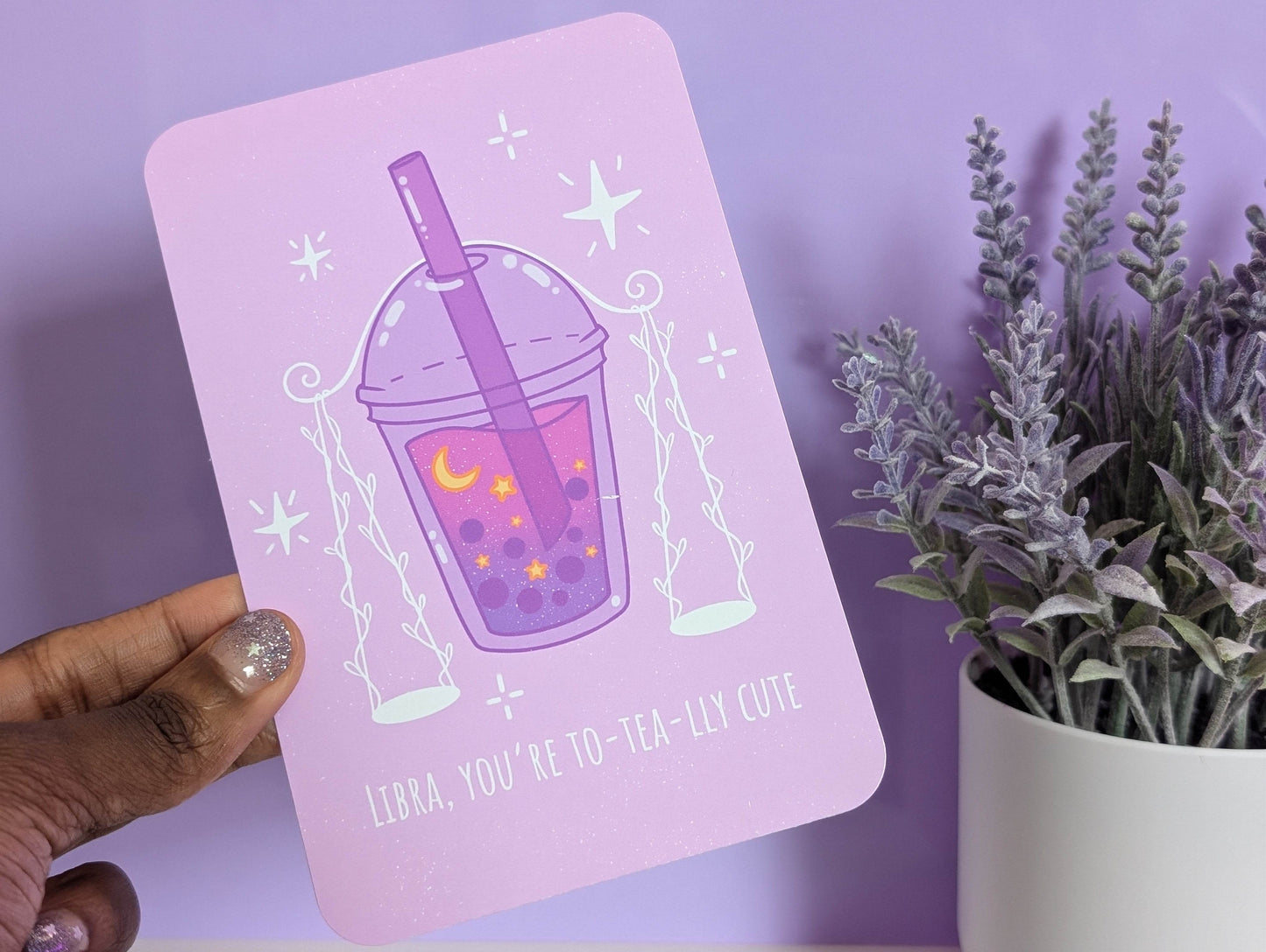 Libra Boba Art Print - IllustratingChristy