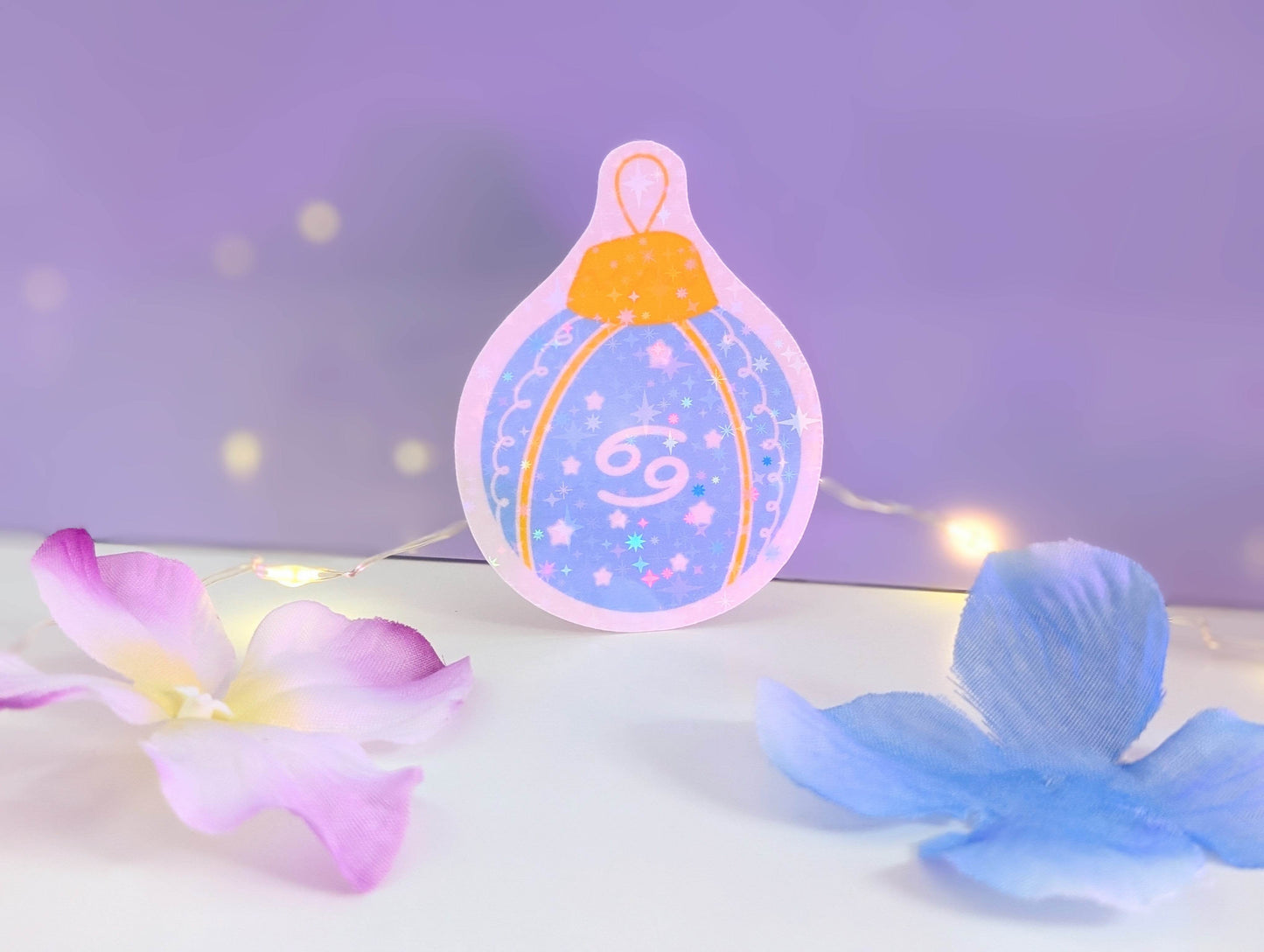 Cancer Ornament Sticker - IllustratingChristy