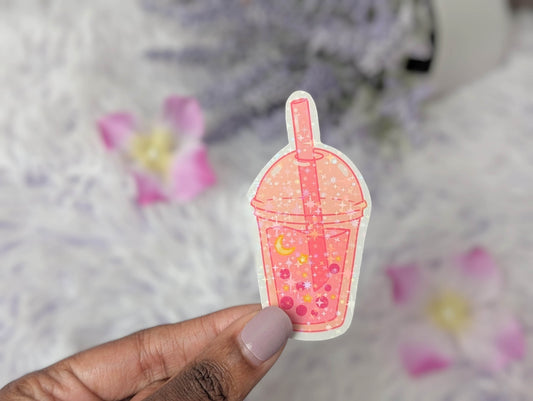 Orange Boba Sticker - IllustratingChristy