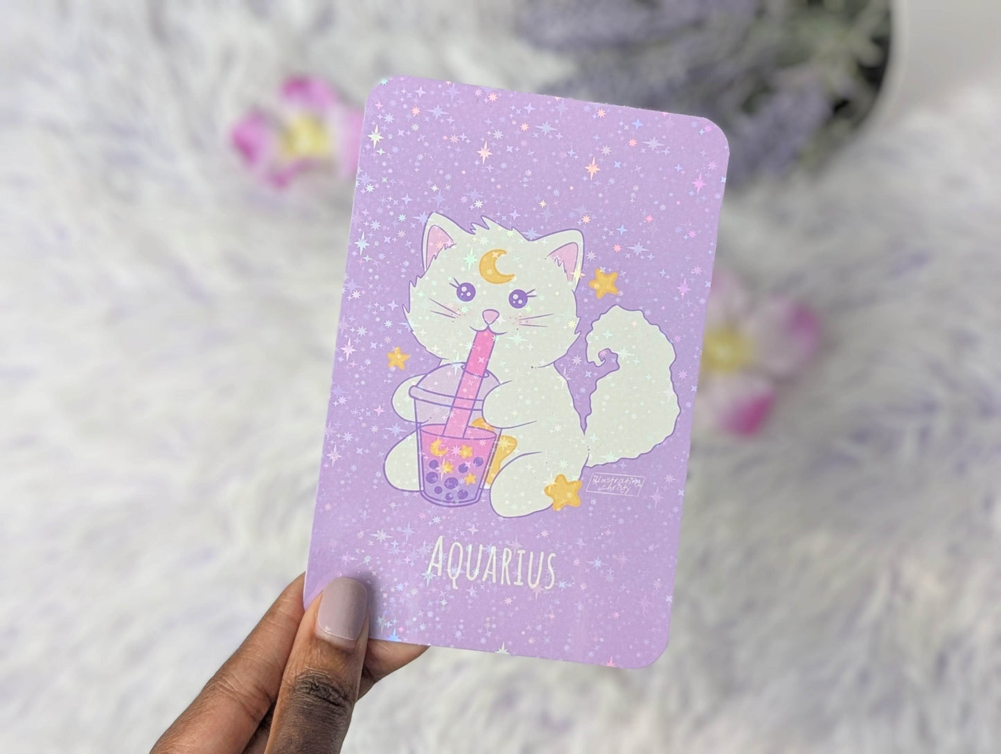 Aquarius Nima Boba Art Print - IllustratingChristy