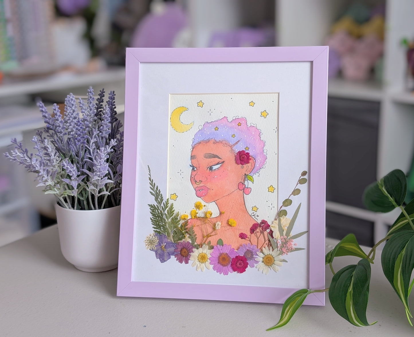 Cherry Earrings - Original Watercolor
