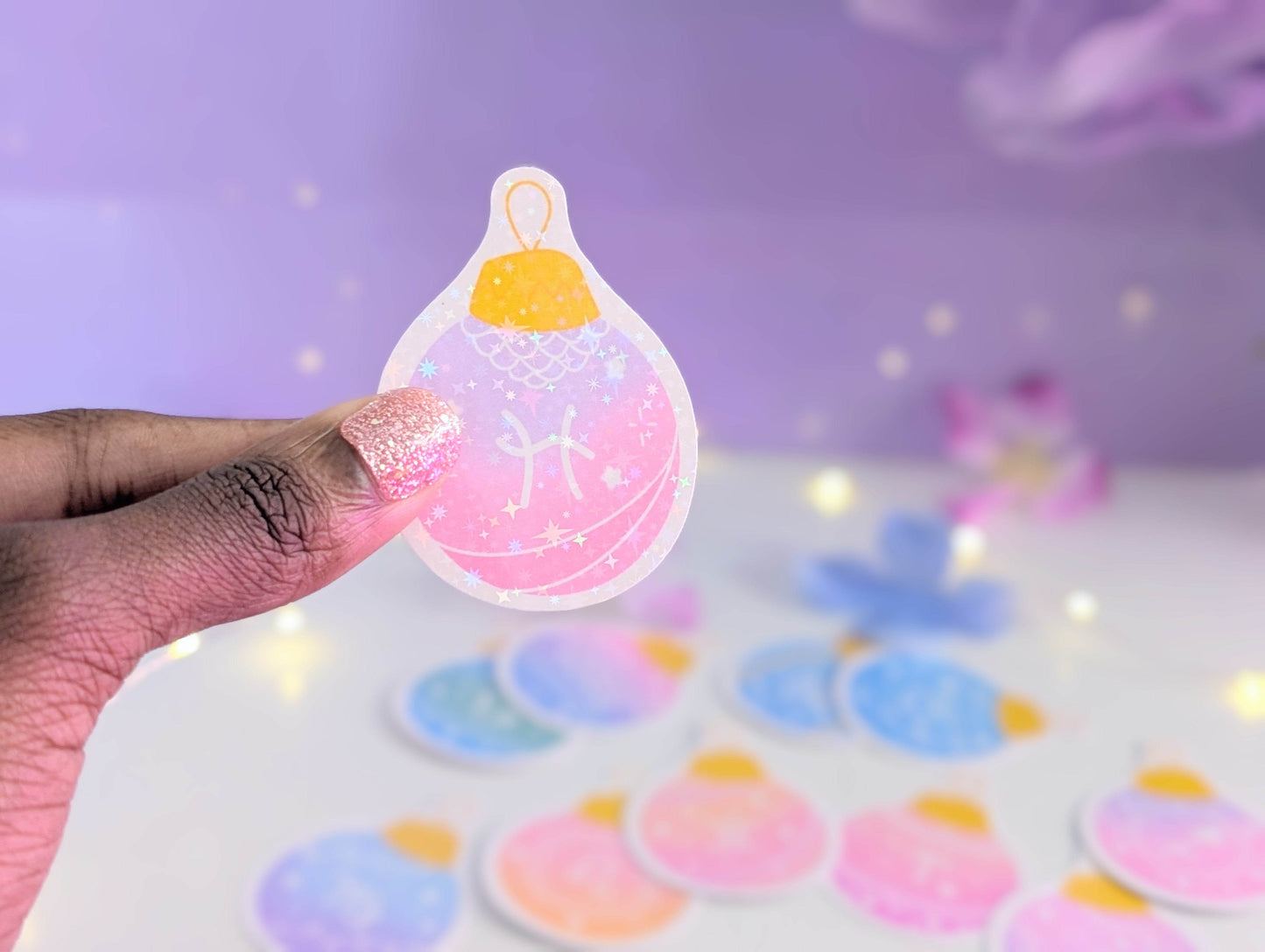 Pisces Ornament Sticker - IllustratingChristy