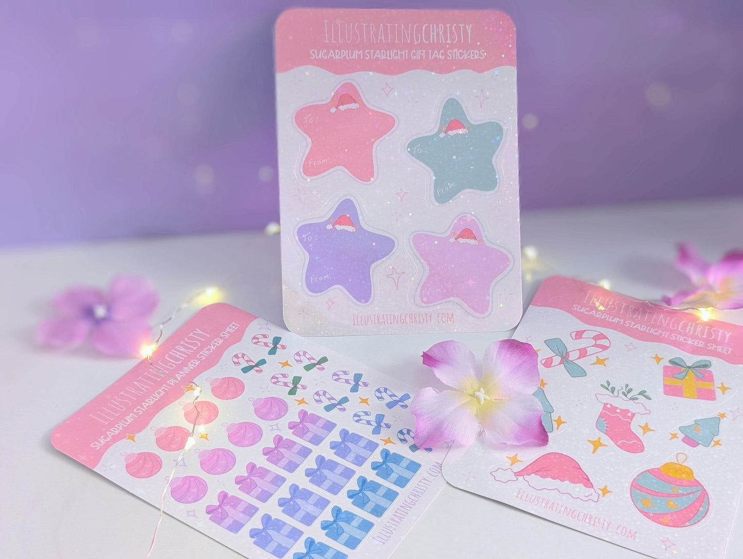 Sugarplum Starlight Sticker Sheets Bundle - IllustratingChristy