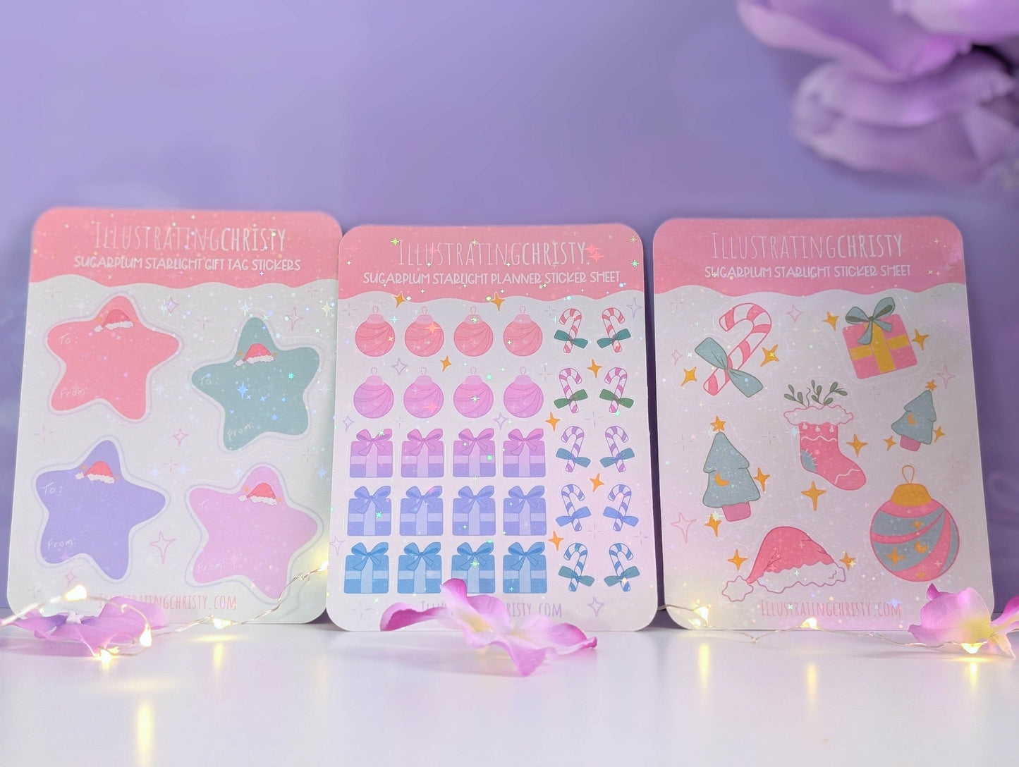 Sugarplum Starlight Sticker Sheets Bundle - IllustratingChristy