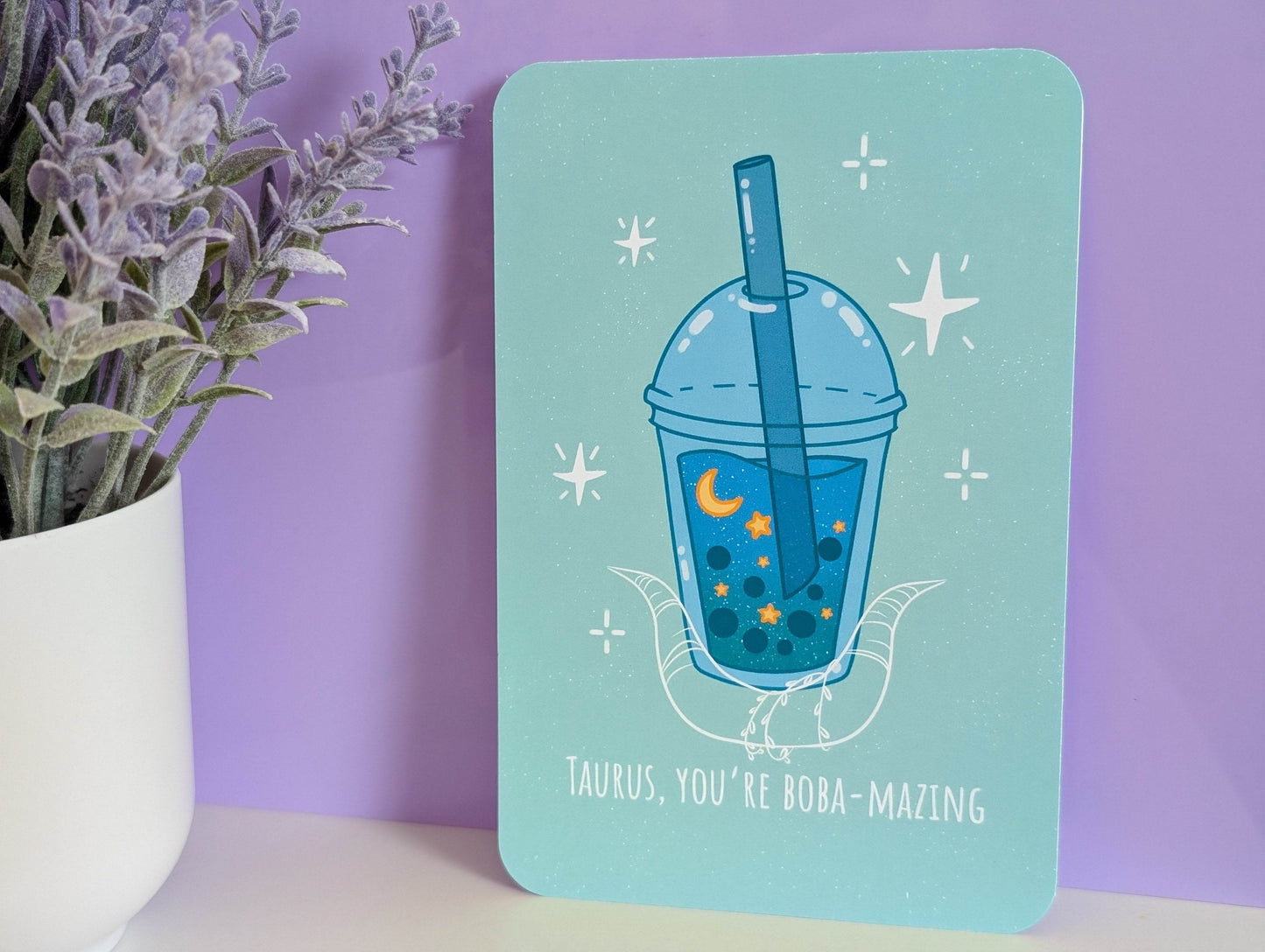 Taurus Boba Art Print - IllustratingChristy