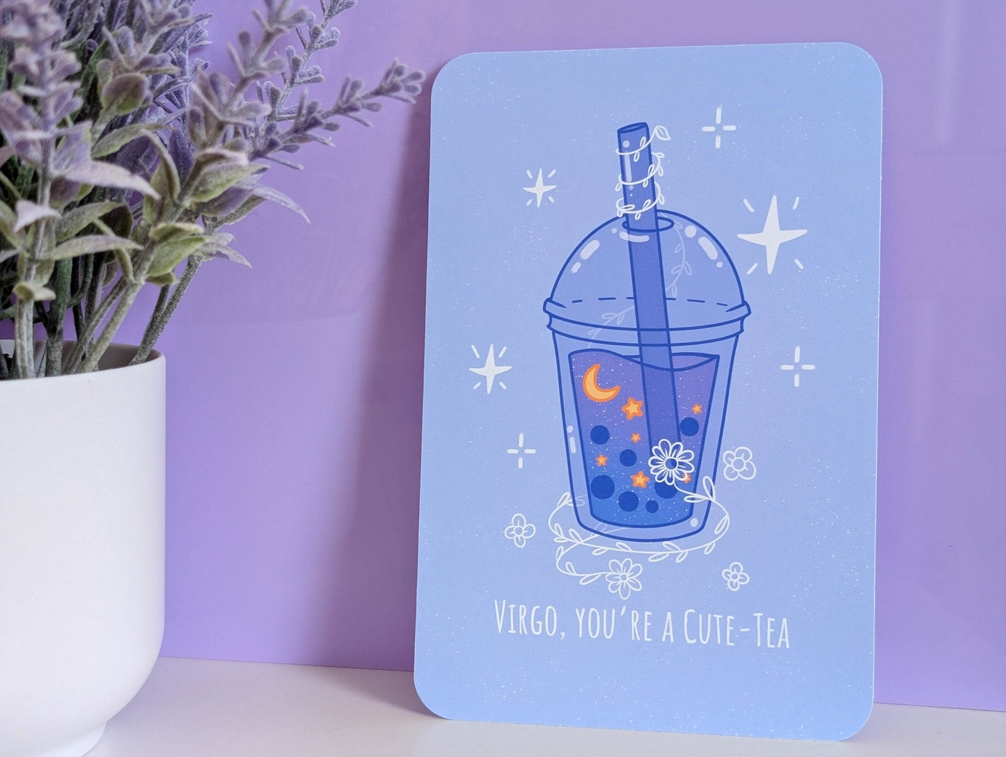 Virgo Boba Art Print - IllustratingChristy