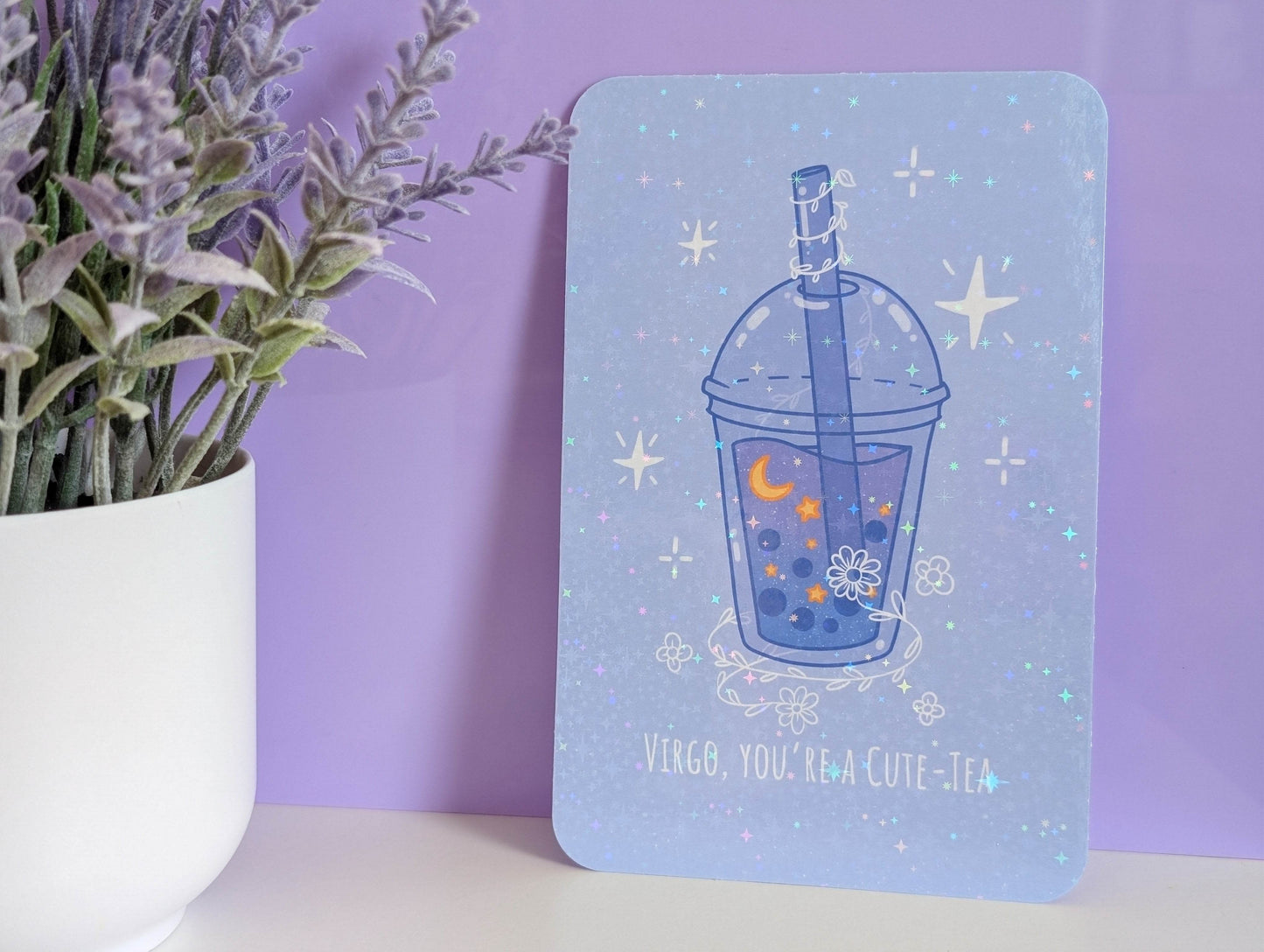 Virgo Boba Art Print - IllustratingChristy