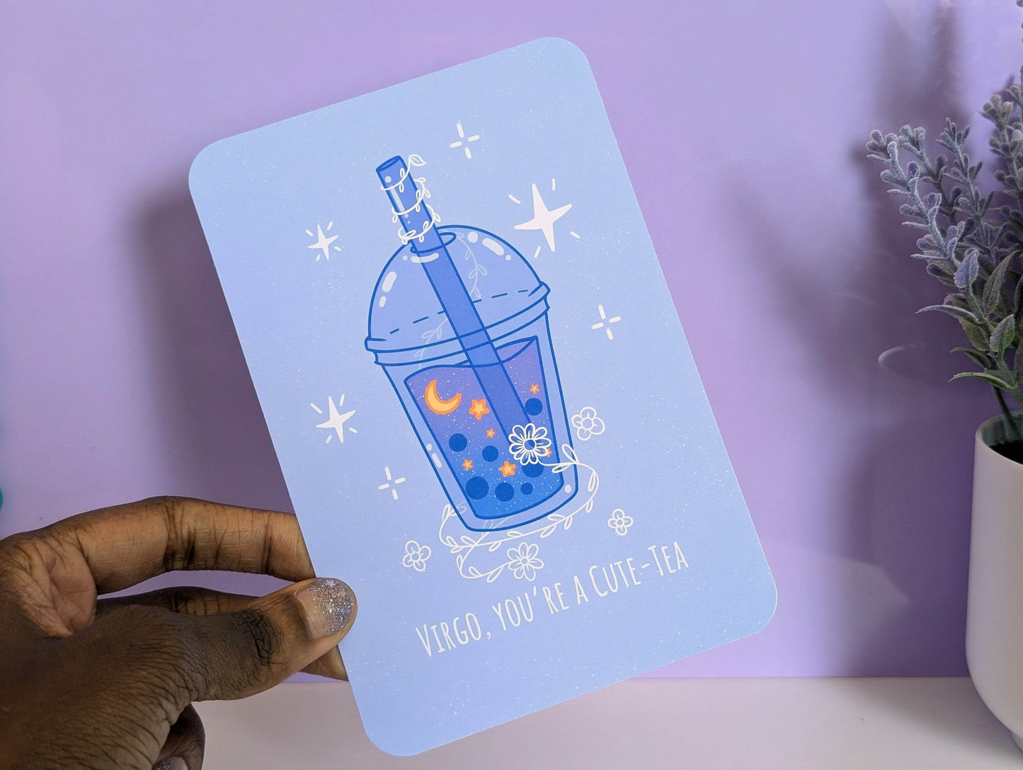 Virgo Boba Art Print - IllustratingChristy