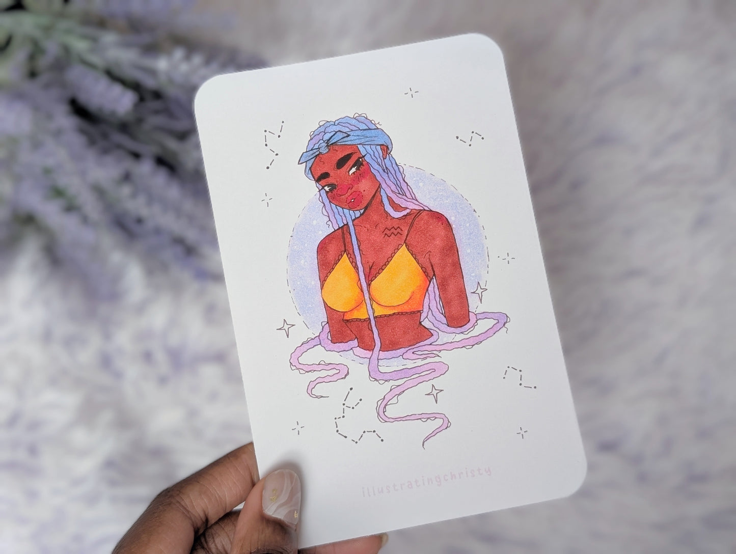 Aquarius Girl Traditional Art Print