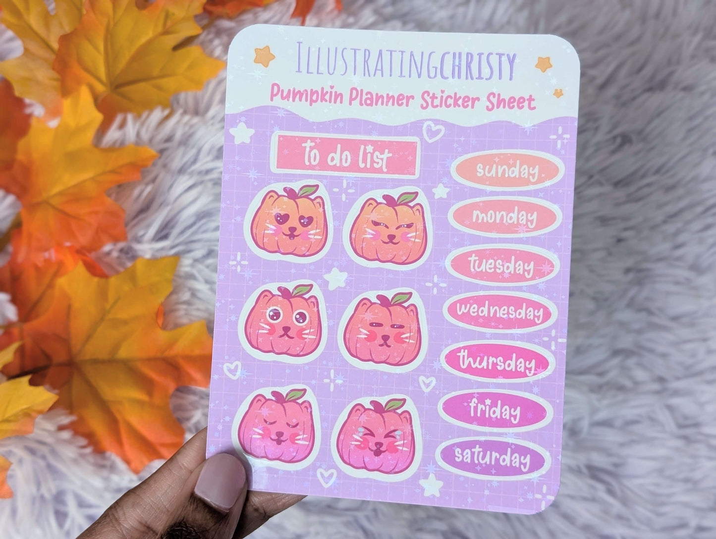 Pumpkin Mood Planner Sticker Sheet
