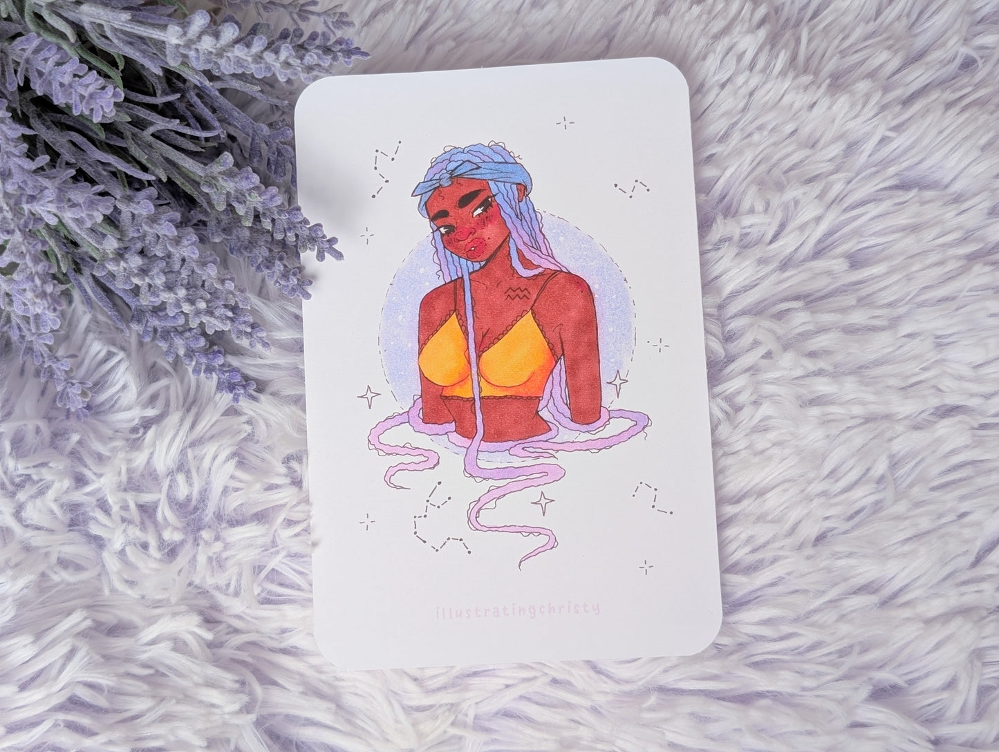 Aquarius Girl Traditional Art Print
