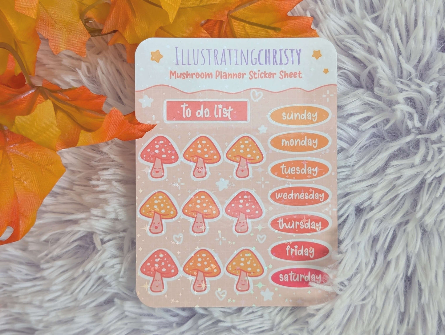 Mushroom Planner Sticker Sheet