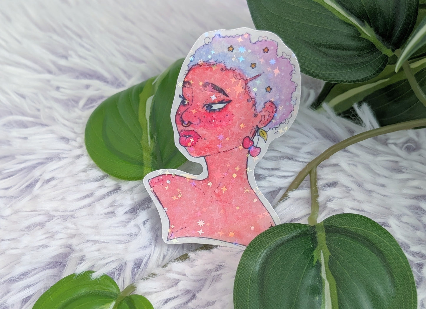 Phoebe Cherry Earring Sticker