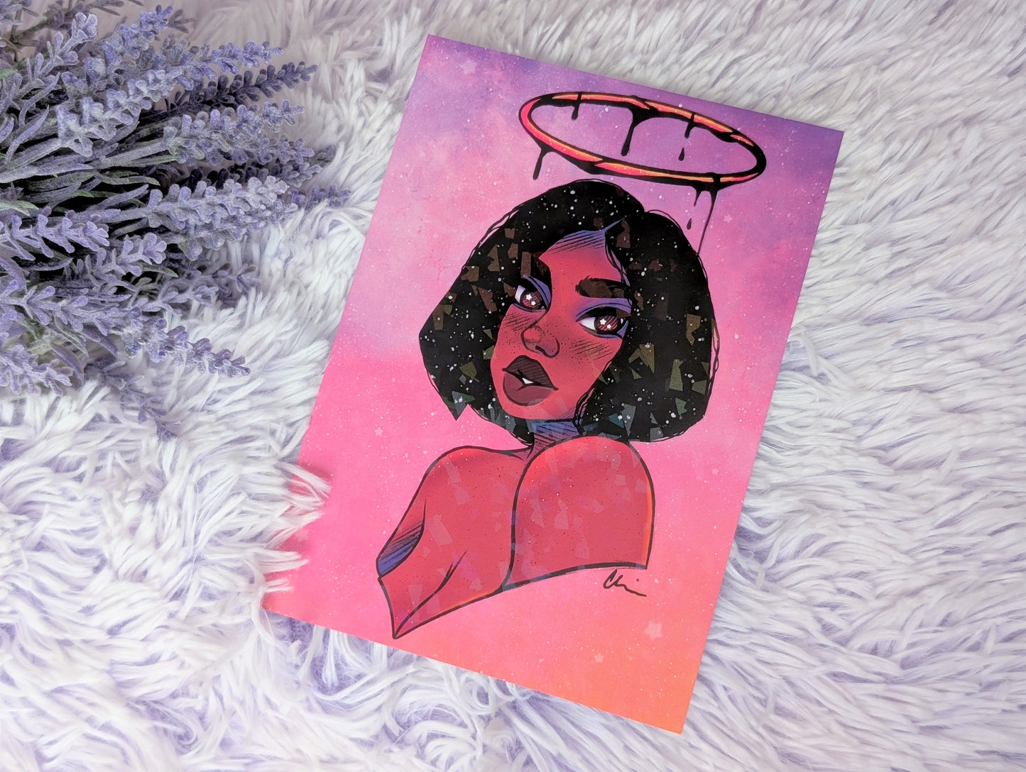 Halo Girl Art Print