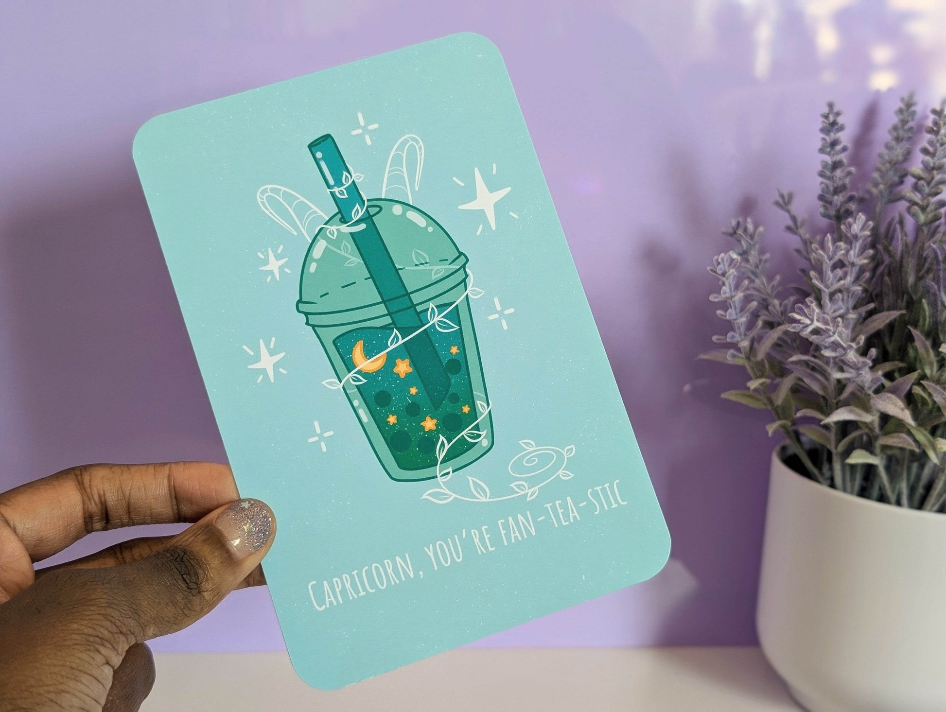 Capricorn Boba Art Print - IllustratingChristy