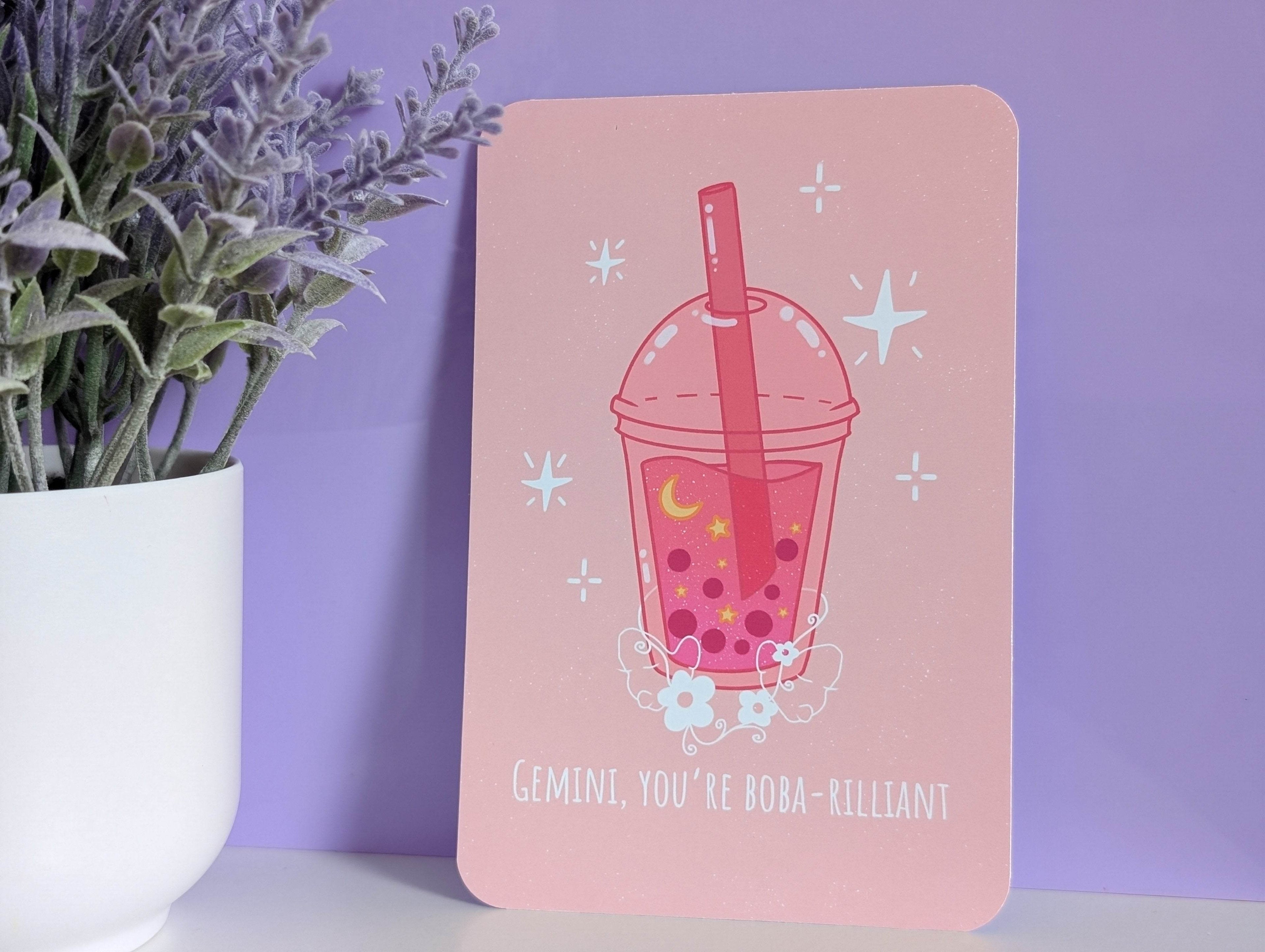 Gemini Boba Art Print - IllustratingChristy