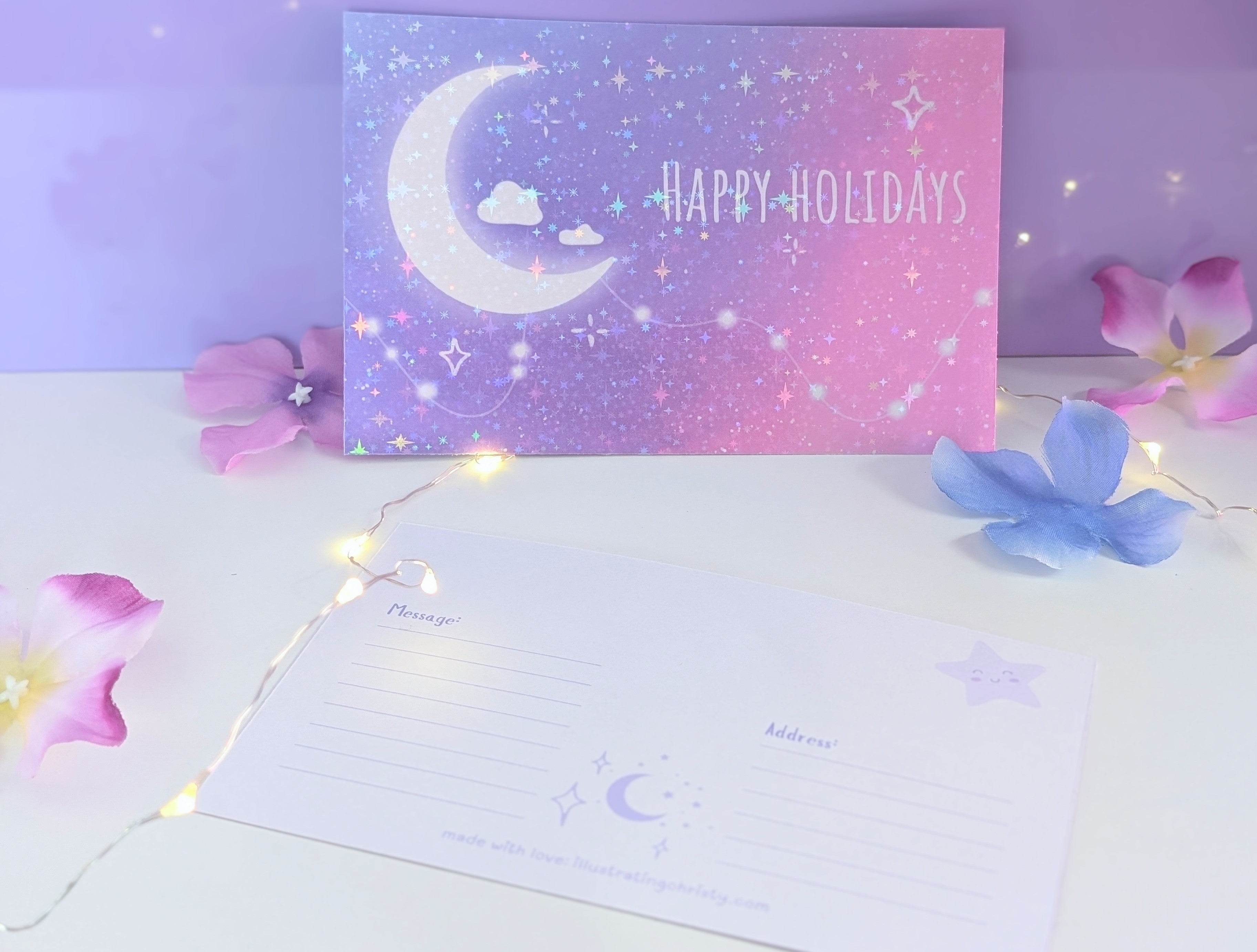 Happy Holidays Postcard - IllustratingChristy