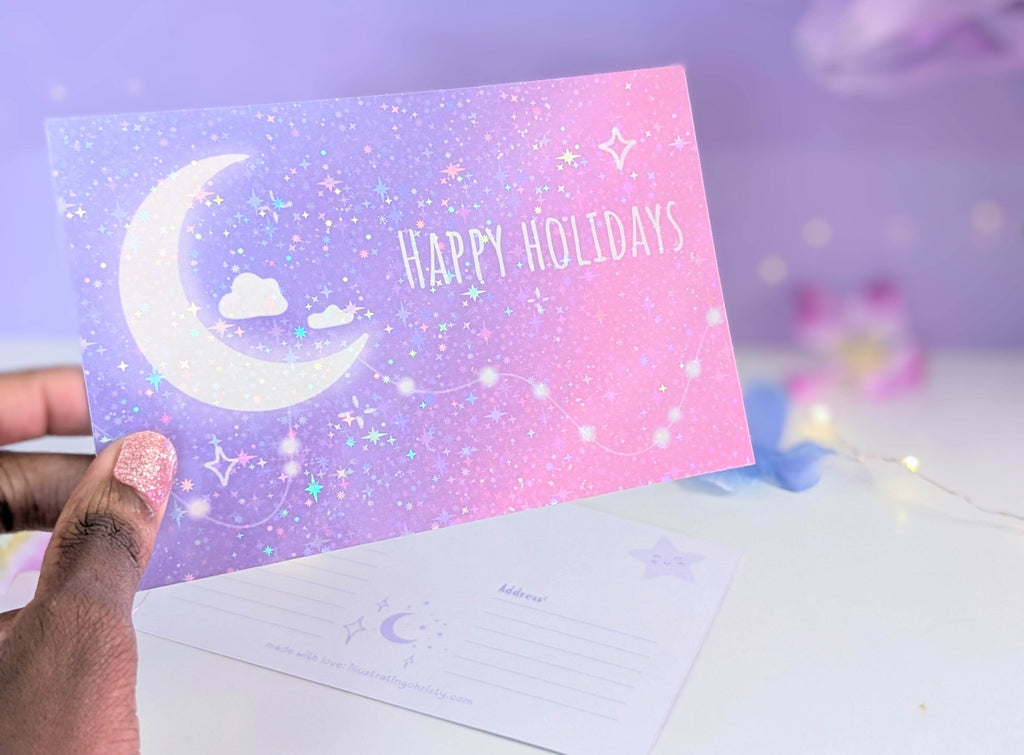 Happy Holidays Postcard - IllustratingChristy