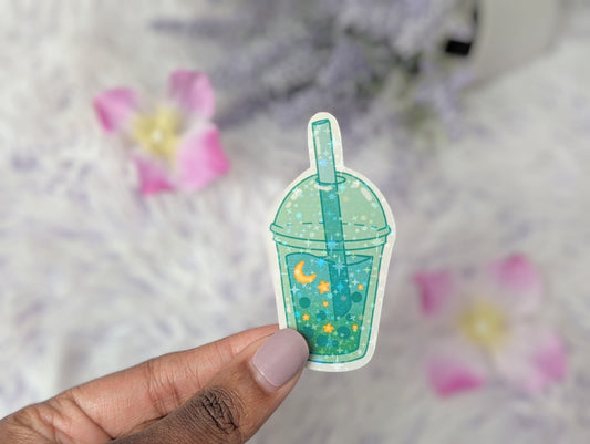 Green Boba Sticker