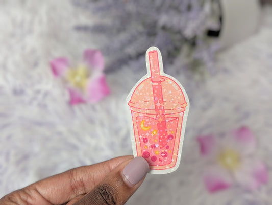 Orange Boba Sticker